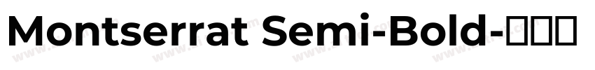 Montserrat Semi-Bold字体转换